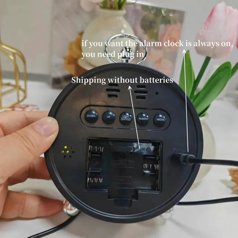 Ceas desteptator digital LED 4, 4" cu afisaj color, comanda vocala si alarme personalizabile - trezeste ecranul