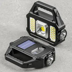 Lanterna solara cu proiector lateral cob si incarcare USB