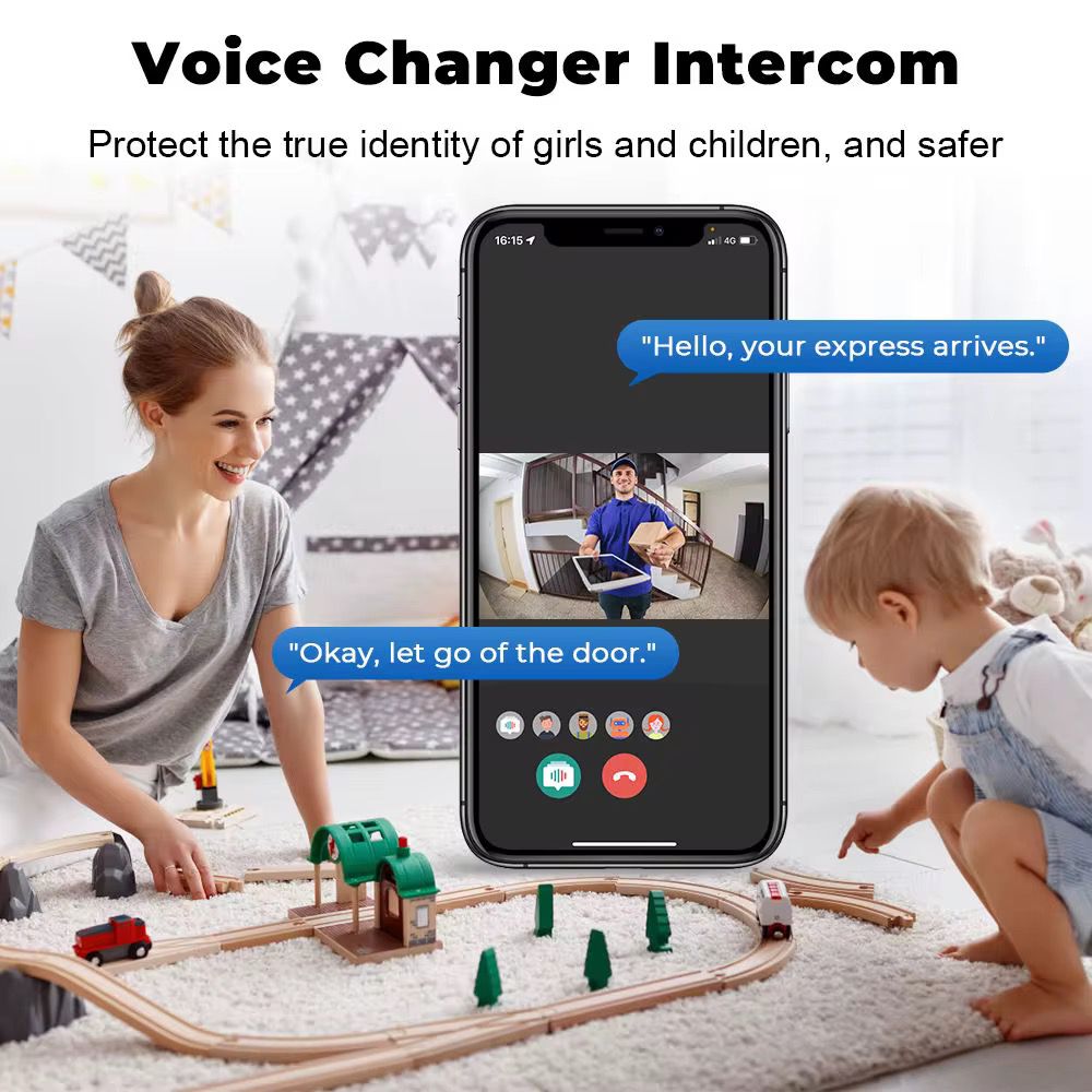 Sonerie Video Smart, Camera Supraveghere 4K WIFI, Night Vision