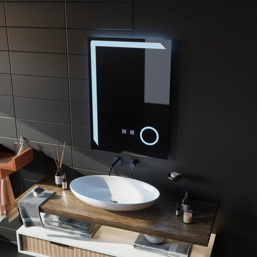Oglindă LED Rectangulara, 60x80cm, Linea Touch, Sistem Dezaburire