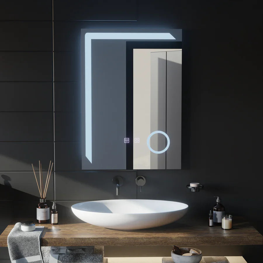 Oglindă LED Rectangulara, 60x80cm, Linea Touch, Sistem Dezaburire