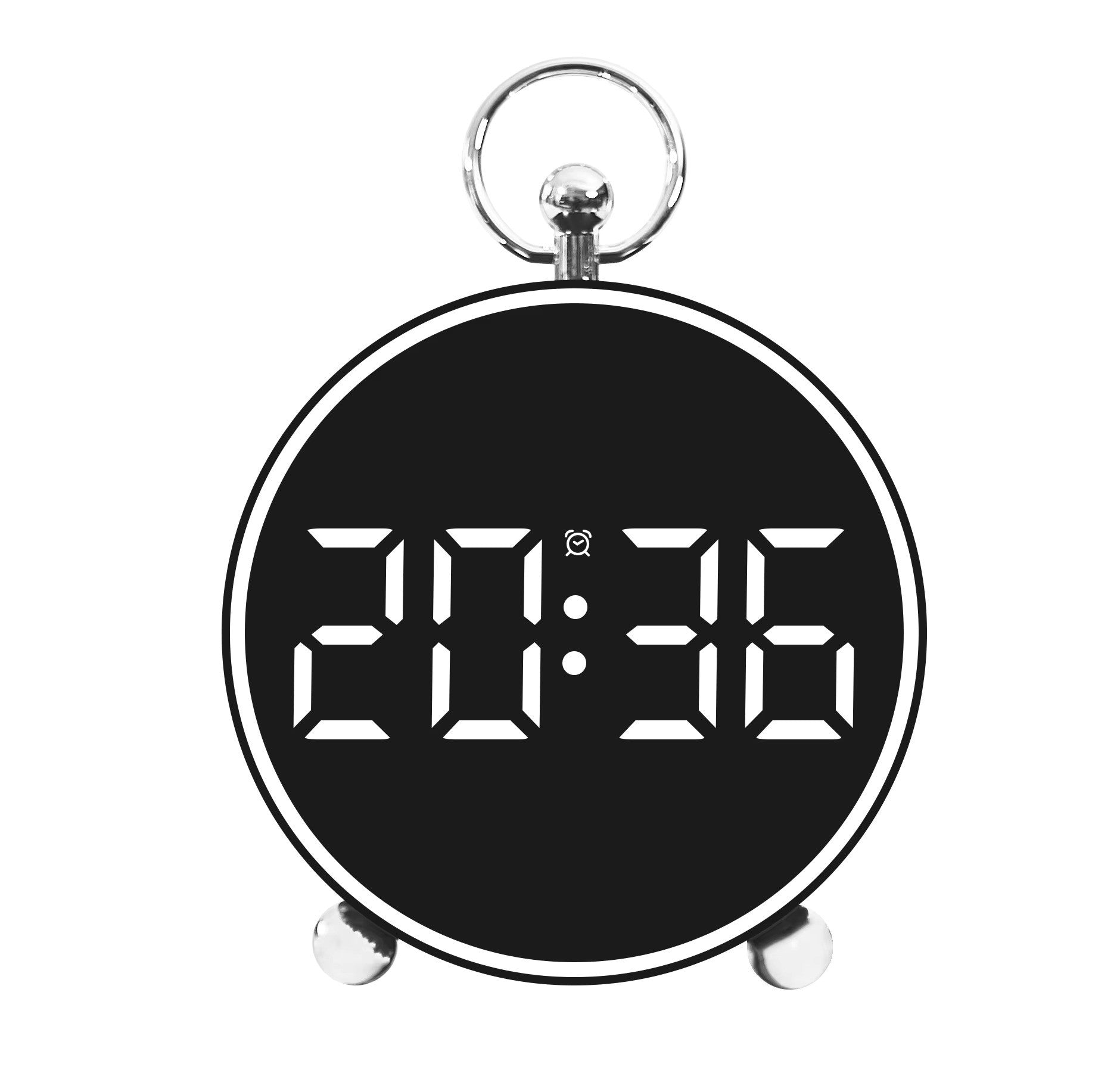 Ceas desteptator digital LED 4, 4" cu afisaj color, comanda vocala si alarme personalizabile - trezeste ecranul