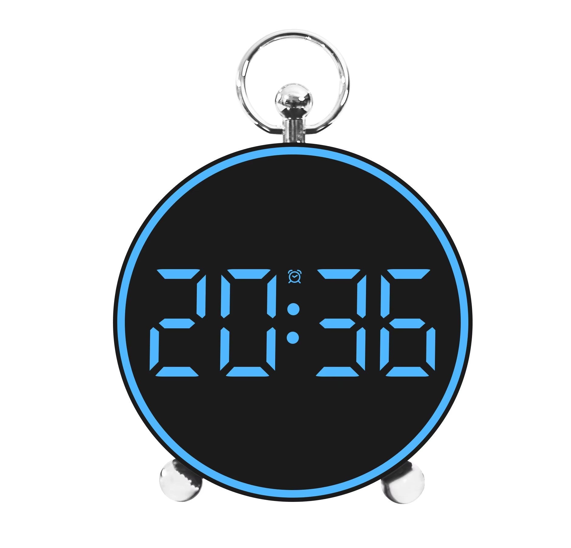 Ceas desteptator digital LED 4, 4" cu afisaj color, comanda vocala si alarme personalizabile - trezeste ecranul