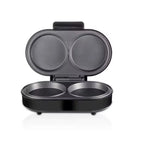 Aparat electric pentru burgeri/omleta/waffles/sandwich, RAF R245, 850 W, 28x23x16 cm, negru