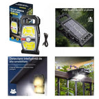 Lampă LED Solara cu senzor de miscare si clip de prindere, Iluminarea utomata, USB Type-C, IP65
