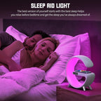 Statie incarcare wireless 3 in 1 cu Lampă RGB si boxa bluetooth, control aplicatie