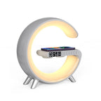 Statie incarcare wireless 3 in 1 cu Lampă RGB si boxa bluetooth, control aplicatie