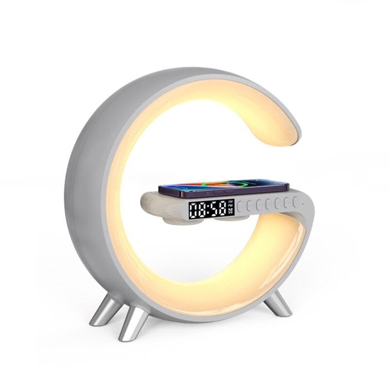 Statie incarcare wireless 3 in 1 cu Lampă RGB si boxa bluetooth, control aplicatie