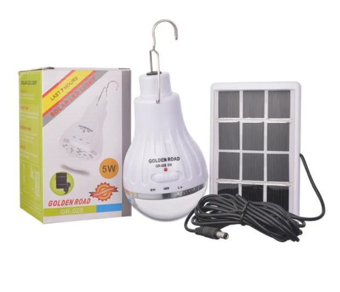 Bec cu leduri portabil si mini panou solar inclus pentru incarcare, baterie reincarcabila, 5W, LL-028 Imagine secundară a produsului