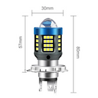 Bec LED H4 MOTO cu doua faze 3030 cu 61 LED SMD temperatura 6000k putere 160W 15000 lm