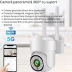 Cameră de supraveghere WIFI pentru exterior, HD panoramica, vedere nocturna