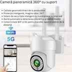 Cameră de supraveghere WIFI pentru exterior cu Card 32GB Inclus, HD panoramica, vedere nocturna
