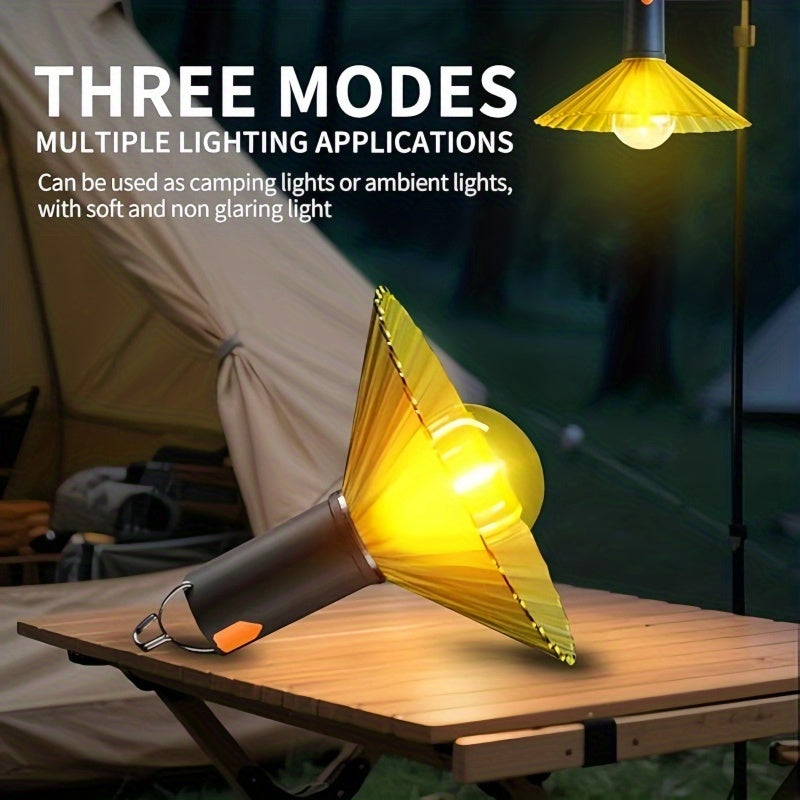 Lampă camping portabila, ghirlanda LED, rezistenta la apa, design bec oval, 5W