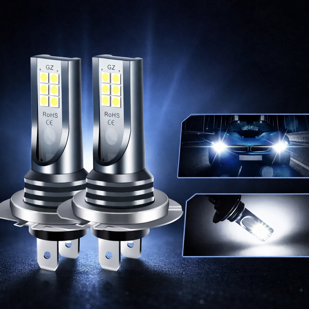 Set 2 becuri auto LED H7 – 12 LED-uri SMD, 120W, lumina alba 6000K Imagine principală a produsului