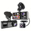RESIGILAT - Camera auto tripla FullHD, 3 camere-fata/spate/interior, ecran 2'', G Senzor