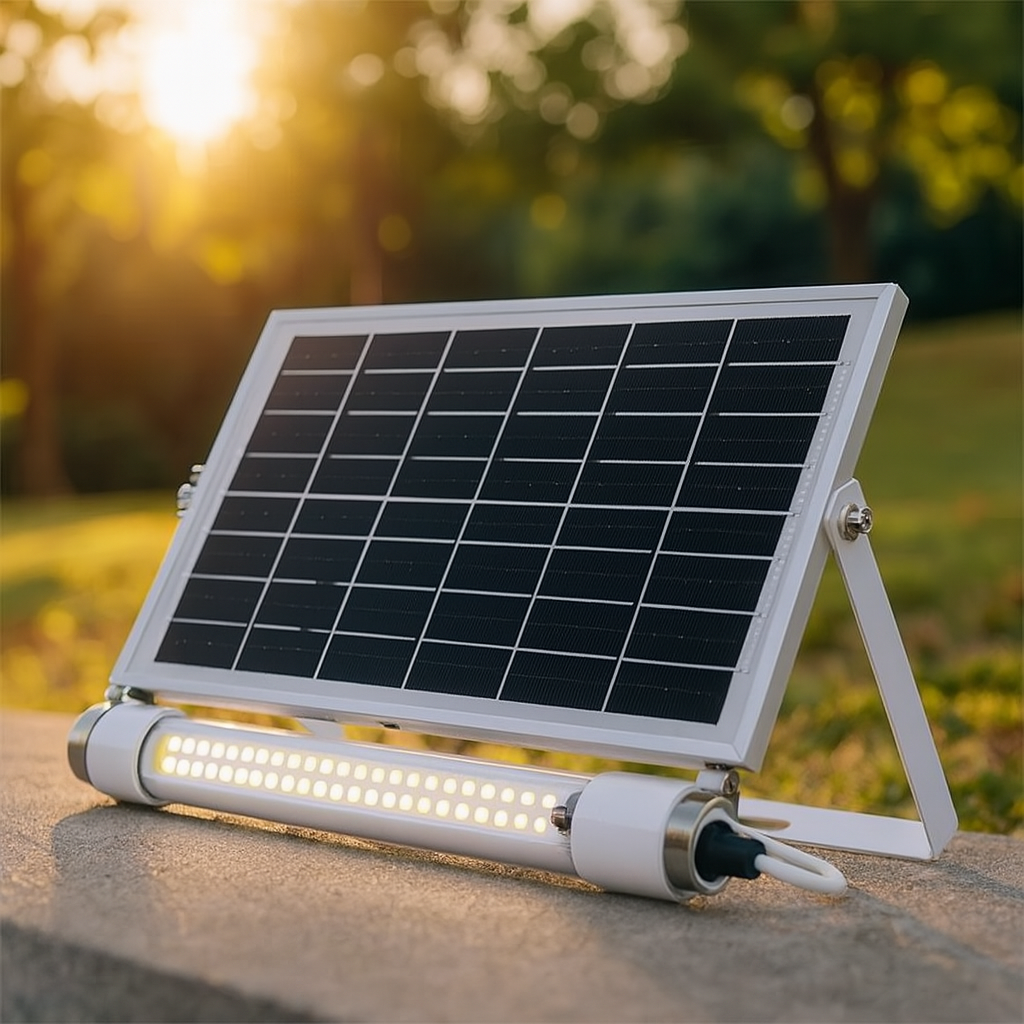 Lampă solara tip neon, LED 36W lumina rece cu panou solar, lungime Tub, 26 cm