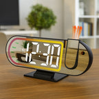 Ceas digital cu proiectie, design minimalist si futurist, afisaj LED