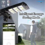 Lampă cu panou solar, 450 W, cu 3 camere supraveghere incorporate, slot sim, 4G, 12MP