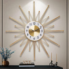 Ceas elegant de perete, cu design modern si elemente nautice, mecanism silentios si finisaj metalic elegant