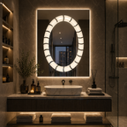 Oglindă LED ovala premium 60x80, cu touch, dezaburire si lumina reglabila