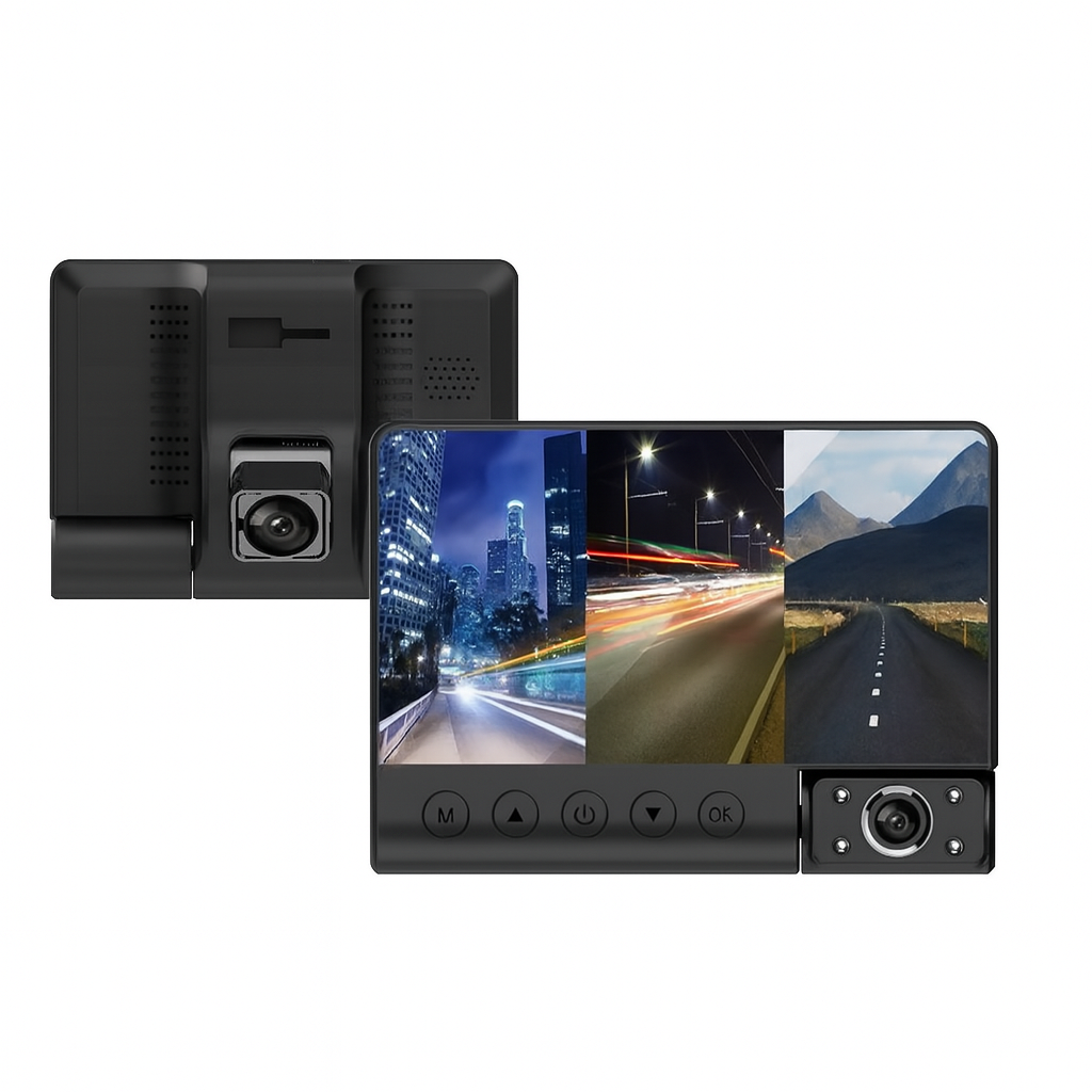 Camera Auto cu Oglindă Retrovizoare 3-in-1 – Ecran 4 inch, viziune nocturna, detectie miscarilor Imagine secundară a produsului