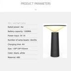 Mini Lampă de birou, LED, cu lumina indirecta, touch control, incarcare USB, rotire 40°