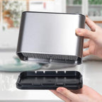 Suport tacamuri, Inox, 4 compartimente, Argintiu