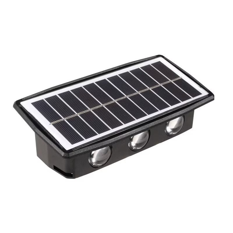 Lampă solara LED bidirectionala dreptunghiulara pentru perete, 20.5x10 cm, 6 LED-uri Imagine secundară a produsului