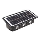 Lampă solara LED bidirectionala dreptunghiulara pentru perete, 20.5x10 cm, 6 LED-uri