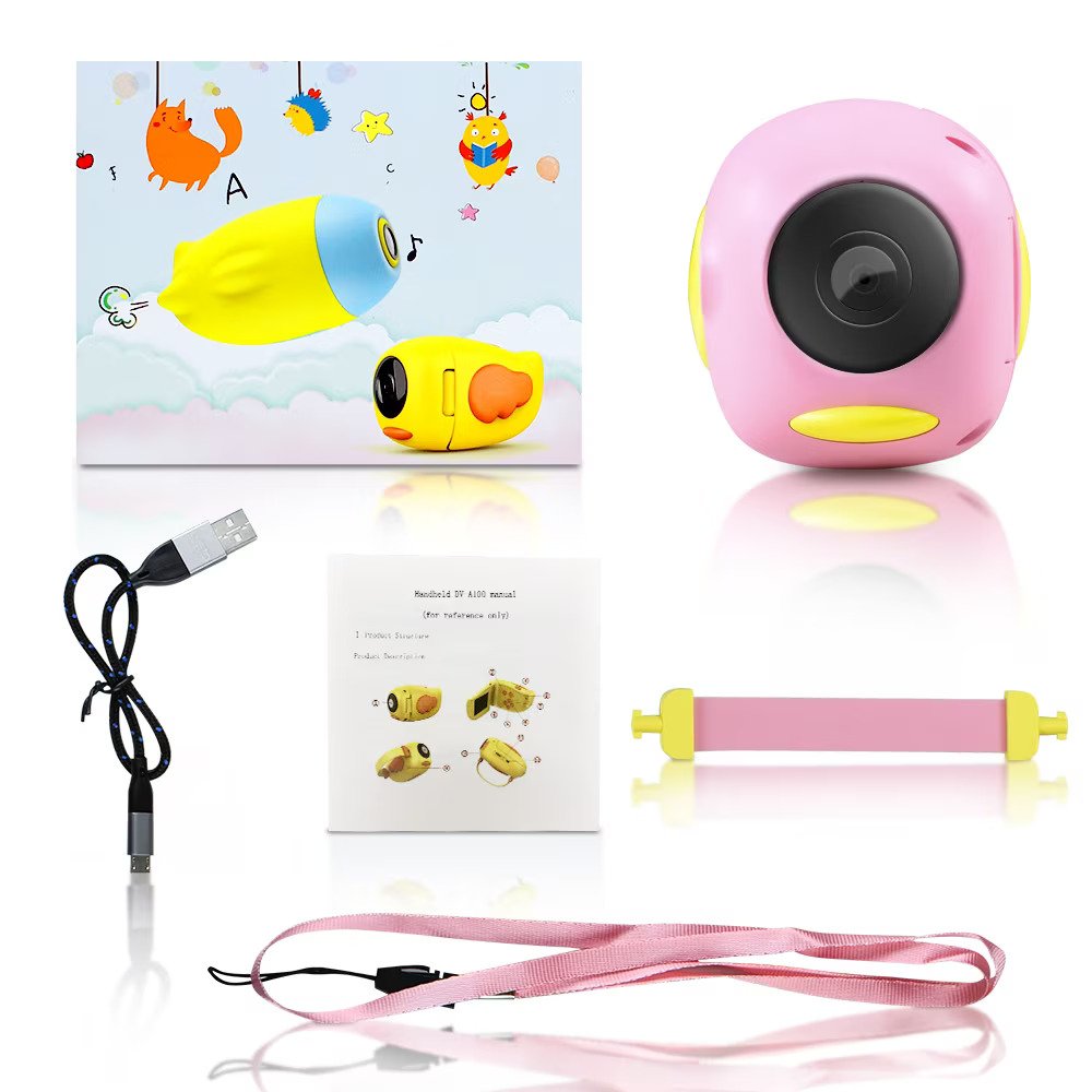 Camera video-foto digitala interactiva cu jocuri pentru copii, full-HD, ecran 2 inch
