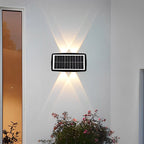 Lampă solara LED bidirectionala dreptunghiulara pentru perete, 20.5x10 cm, 6 LED-uri