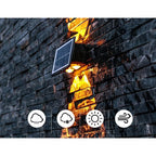 Lampă solara LED bidirectionala dreptunghiulara pentru perete, 20.5x10 cm, 6 LED-uri