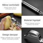 Taietor inox pentru legume si fructe otel inoxidabil, design ergonomic