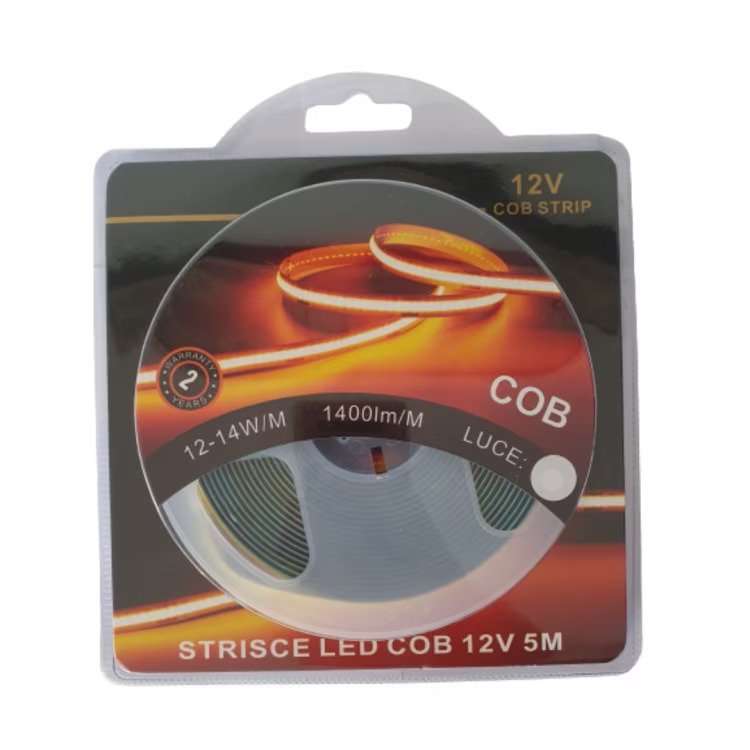 Bandă LED COB Strip 5M, 1400lm/M, 12-14 w/M, lumina calda sau lumina rece