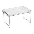 Organizator pliabil pentru Bucătărie, sistem de stivuire, picioare inox, 29 x 21 x 16 cm, transparent