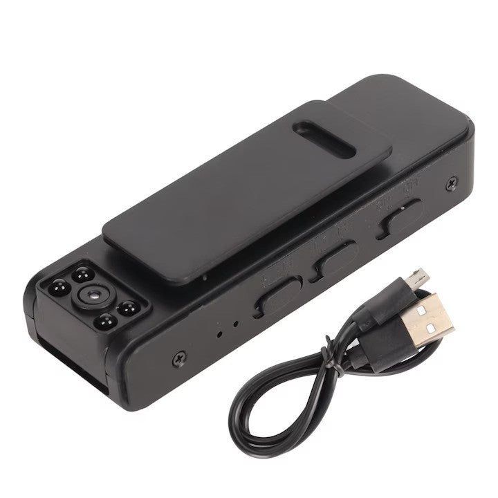 Camera video portabila 1080P, Wireless, Inregistrare Audio-Video, Night Vision, rotire 90°, negru