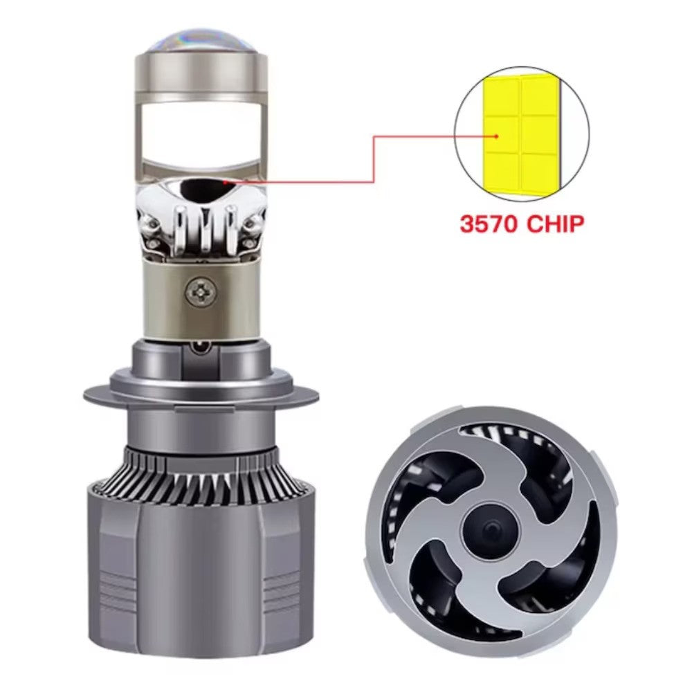 Set 2 Becuri A80 H7 cu lupa 12v 30000LM 80W pentru Casă Modernă