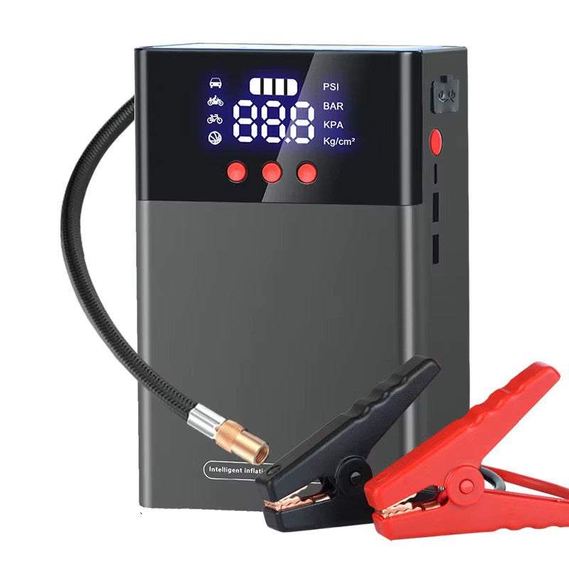 Jump Starter auto multifunctional 12V cu compresor aer 150 PSI si baterie 6000mAh Imagine principală a produsului