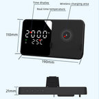 Ceas desteptator cu incarcare wireless 5W si afisaj temperatura in timp real