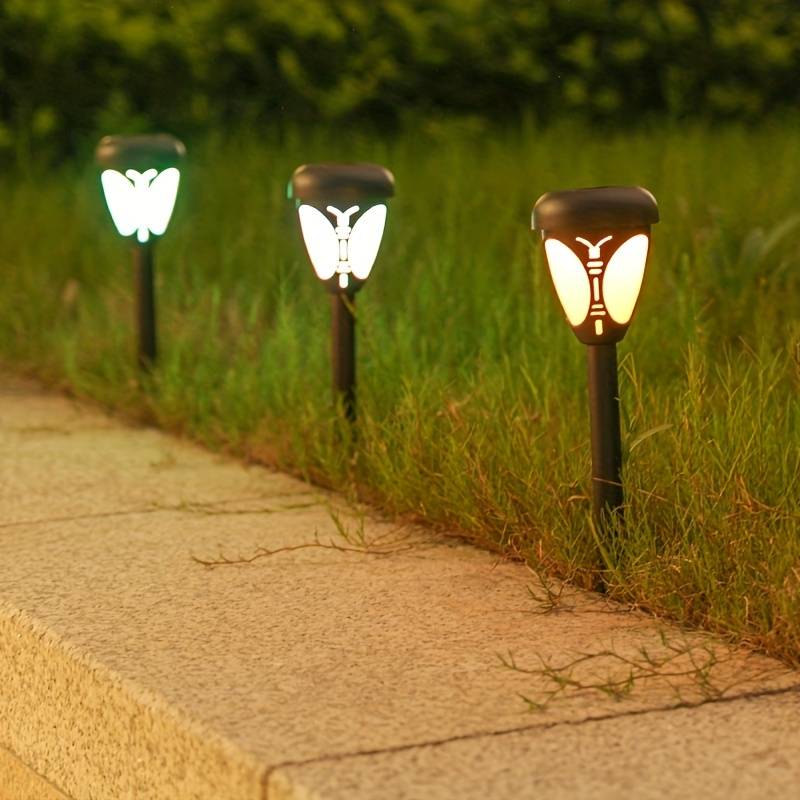 Set 2 lampi solare LED pentru exterior sub forma de fluture pentru gradina Imagine secundară a produsului