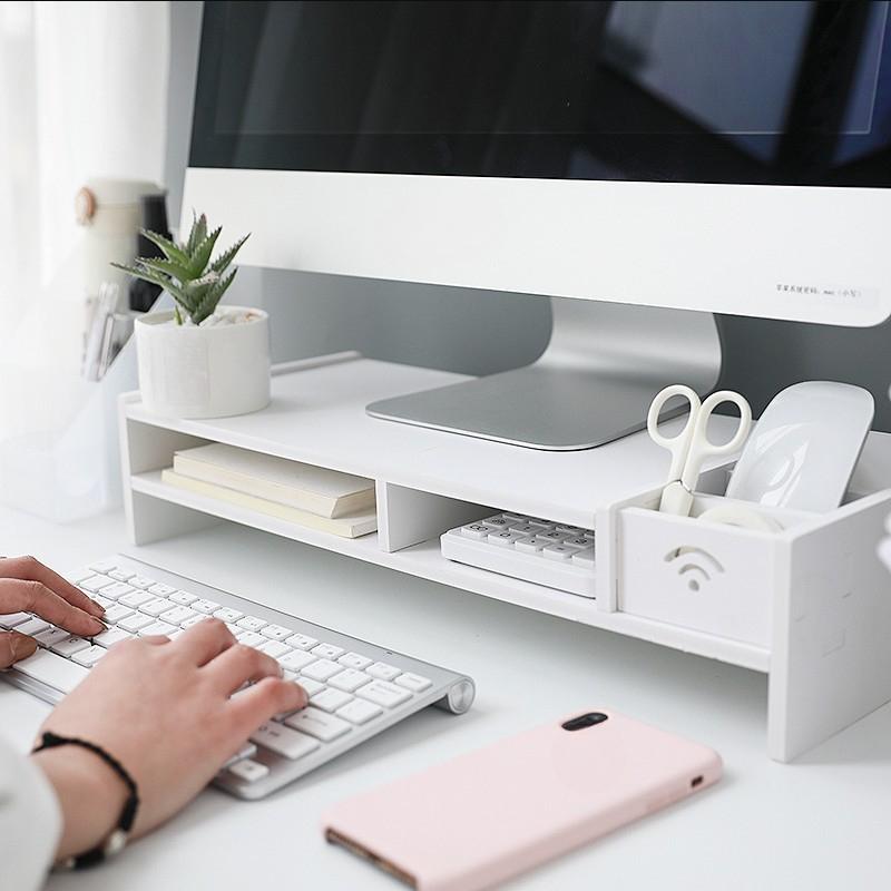 Suport multifunctional monitor, din PVC, 49x21x11cm Imagine secundară a produsului