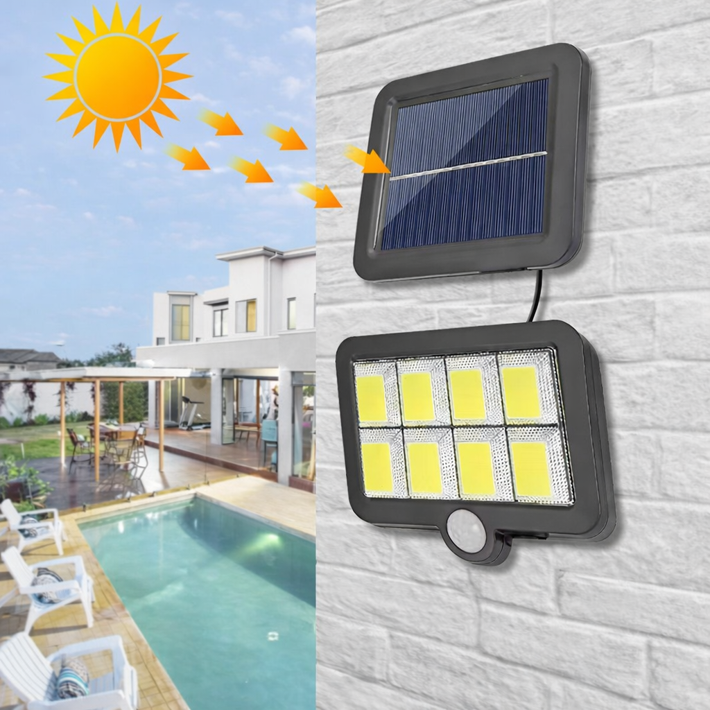 Lampă solara LED cu telecomanda, ajustabila, 8 COB LED Imagine secundară a produsului