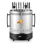 Gratar si rotisor electric multifunctional, RAF R8628, 1500 W, pentru 11 frigarui, din otel, negru-argintiu