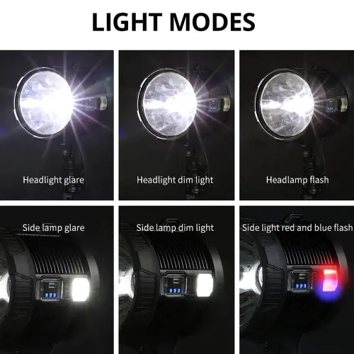 Lanterna solara LED, portabila, 6 moduri de lumina, 3 filtre de culoare