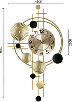Ceas elegant de perete, cu design modern si elemente nautice, mecanism silentios si finisaj metalic elegant
