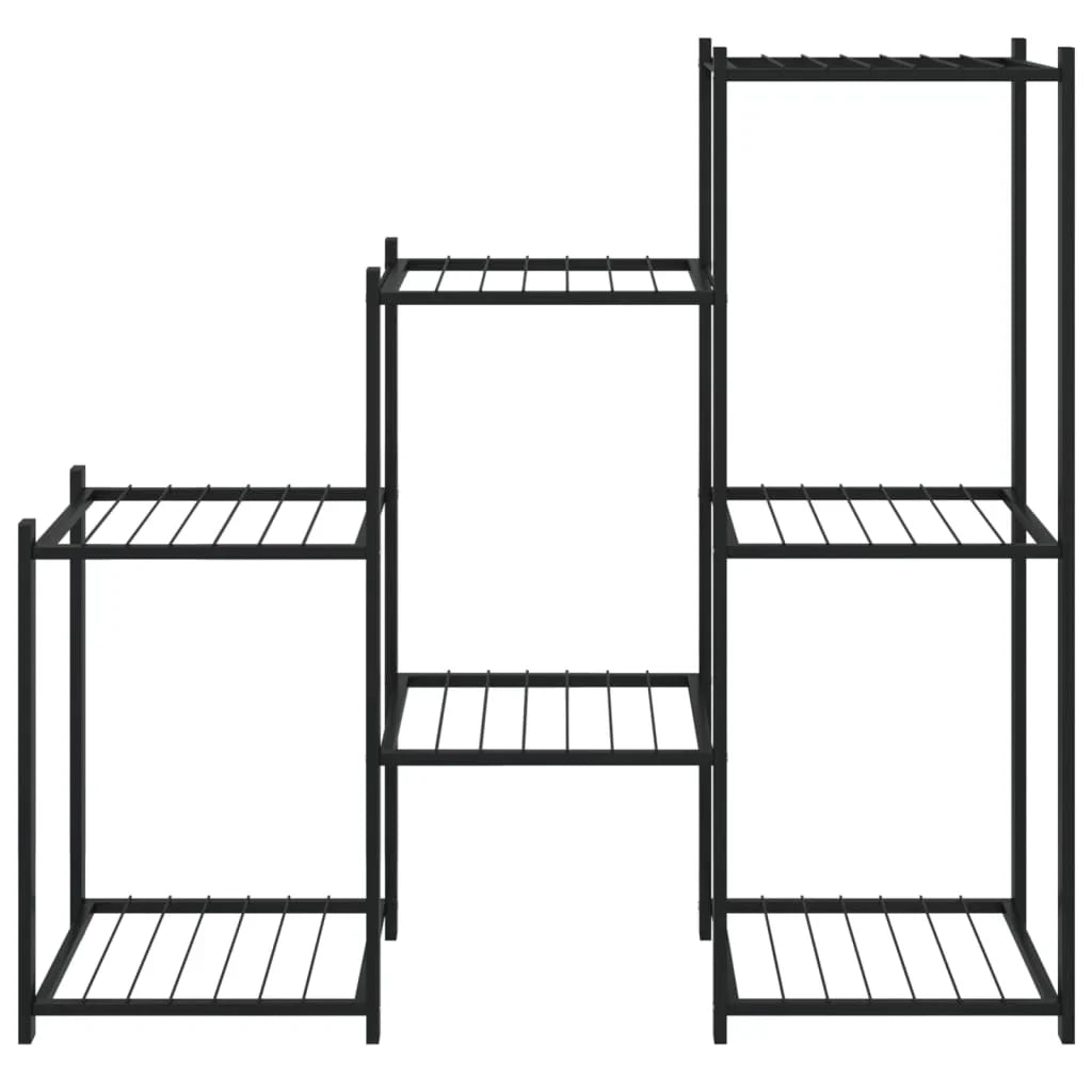 Raft depozitare multifunctional cu 7 niveluri negru 95x82.5x27.5 cm