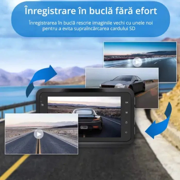 Camera auto dubla, Full HD, Rezolutie 1080p pentru Siguranța Casei