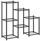Raft depozitare multifunctional cu 7 niveluri negru 95x82.5x27.5 cm