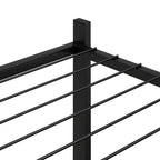 Raft depozitare multifunctional cu 7 niveluri negru 95x82.5x27.5 cm
