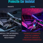 Încărcător Auto Retractabil 4-in-1 Fast Charge, 2 Cabluri Retractabile Lightning & Type-C, Iluminare RGB